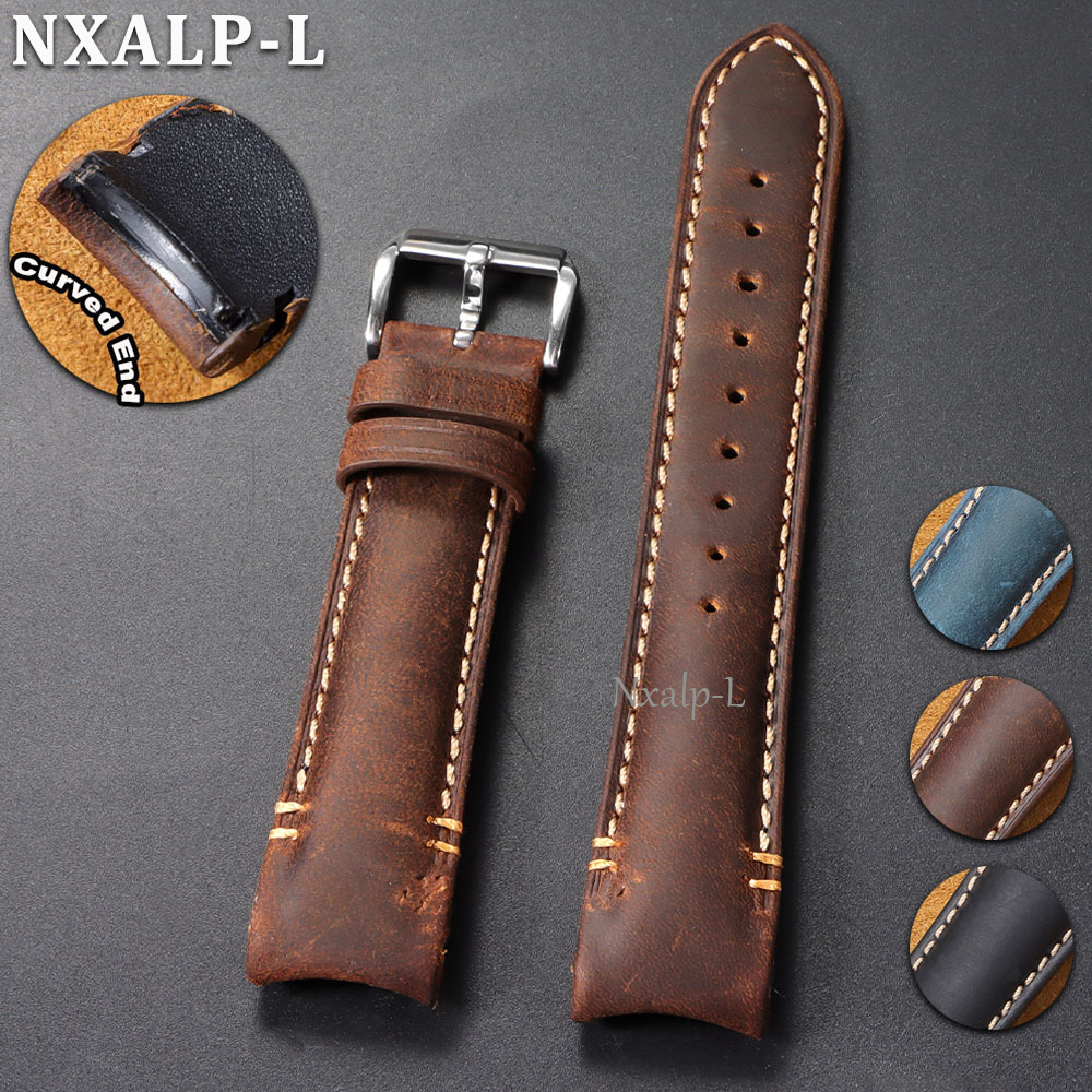 Curved Spring Bar - Bracelet de montre en cuir de