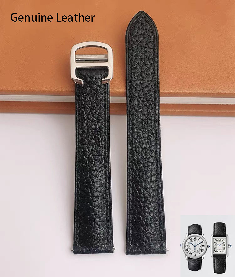 Bracelet de montre en cuir vér - Cartier Watch Ballon Bleu avis et prix